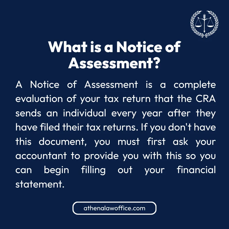 An infographic explaining what is a notice of assessment