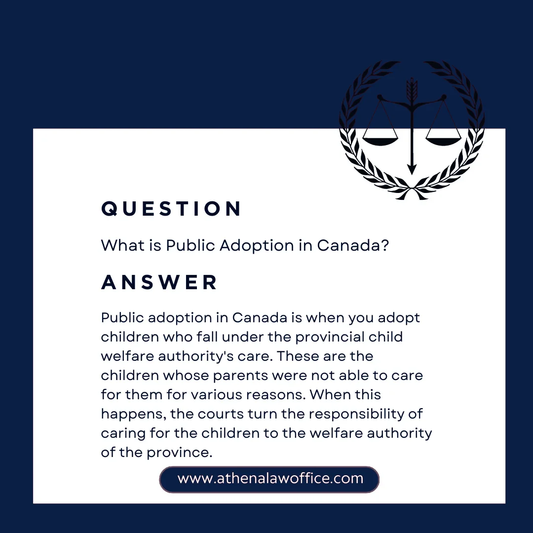 An answer post explaining what is public adoption in Canada
