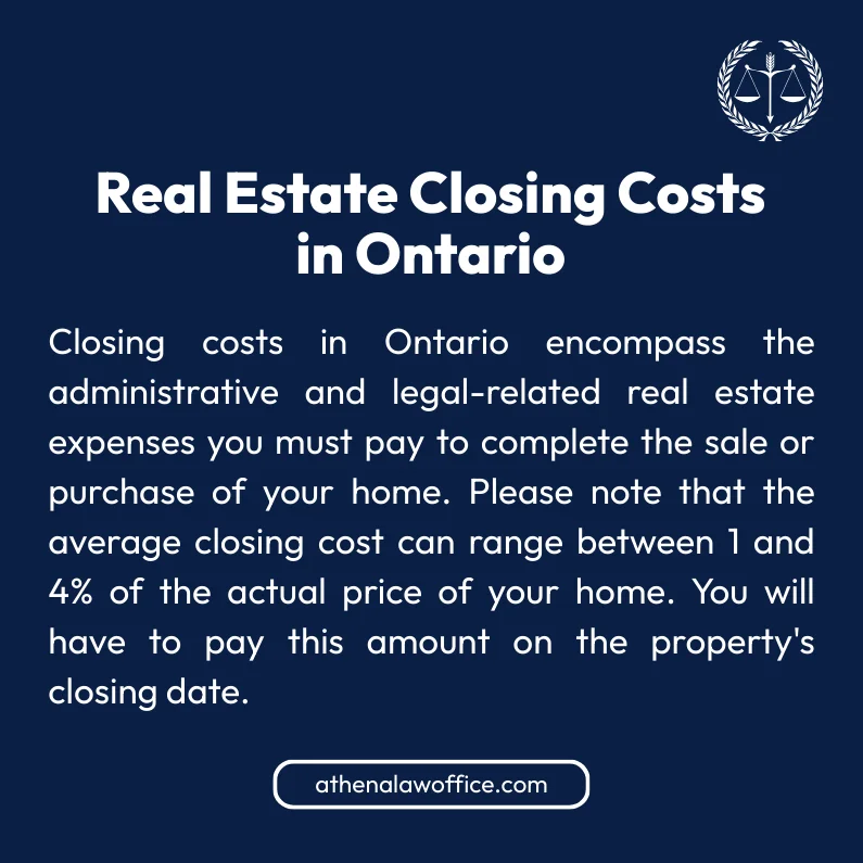 A definition post explaining what are real estate closing costs in Ontario