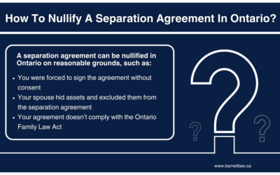 How To Nullify A Separation Agreement In Ontario?