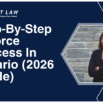 A cover for a guide about the divorce process in Ontario.