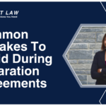 A title page about common mistakes to avoid during a separation agreement.